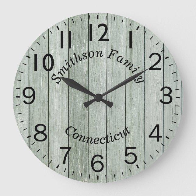 Round Wood Effect Large Clock (Front)