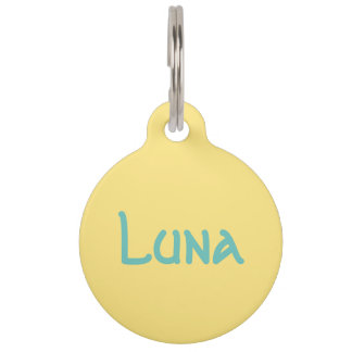 Round Yellow/Buffer Custom Pet Tag