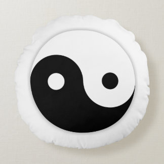 Round Yin Yang Throw pillow