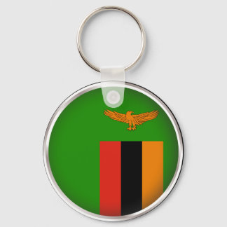Round Zambia Keychain