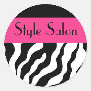 Round Zebra Stickers