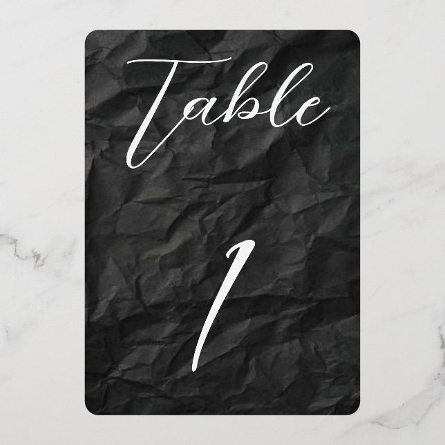 Rounded Black/Rose Gold Foil Table No. 1 (Front)
