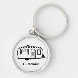 Rounded Caravan Trailer Thunder_Cove  Keychain