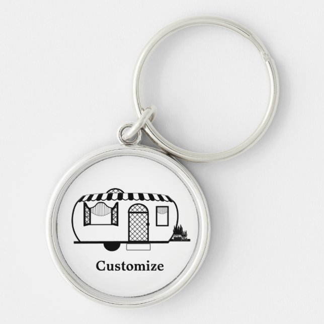 Rounded Caravan Trailer Thunder_Cove  Keychain (Front)