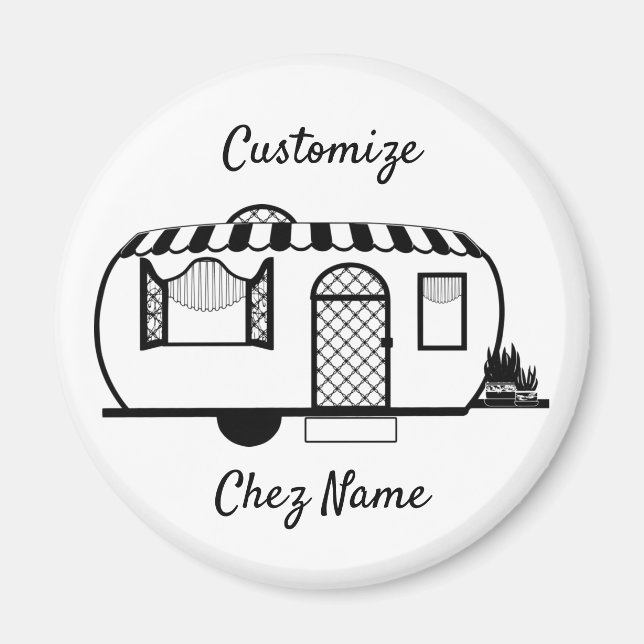 Rounded Caravan Trailer Thunder_Cove Magnet (Front)