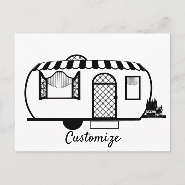 Rounded Caravan Trailer Thunder_Cove Postcard (Front)