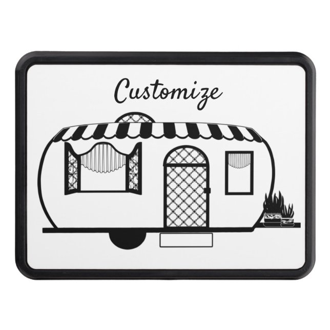 Rounded Caravan Trailer Thunder_Cove Trailer Hitch Cover (Front)