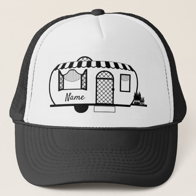 Rounded Caravan Trailer Thunder_Cove Trucker Hat (Front)