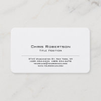 Rounded Corner Black White Charming Business Card