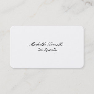 Rounded Corner Classy Stylish Script Business Card