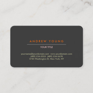 Rounded Corner Grey Professional Business Card