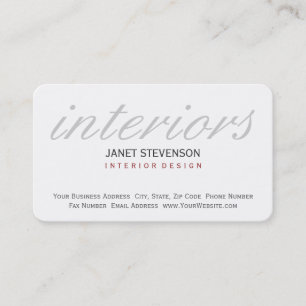 Rounded Corner Interior Designer Business Card