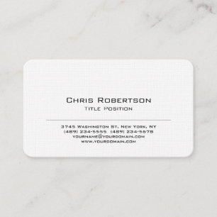 Rounded Corner Linen Charming Business Card
