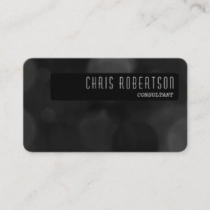 Rounded Corner Pattern Black Grey Business Card