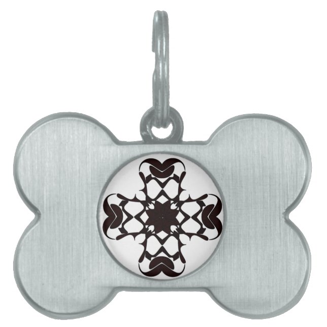 ROUNDED CROSS PET NAME TAG (Front)