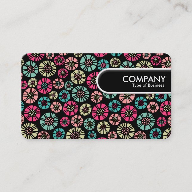 Rounded Edge Tag - Abstract Flowers 031023 (Front)