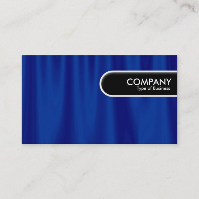 Rounded Edge Tag - Blue Curtains (Front)