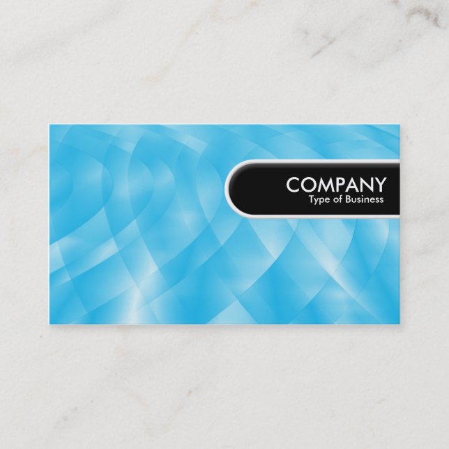 Rounded Edge Tag - Blue Curves (Front)