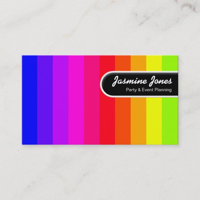 Rounded Edge Tag - Colour Bars (Front)