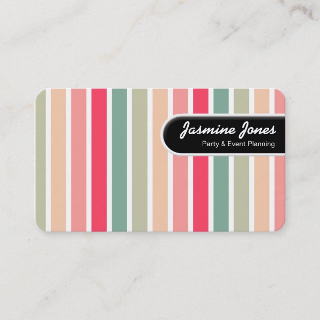 Rounded Edge Tag - Colour Stripes 01 (Round Cnrs) (Front)