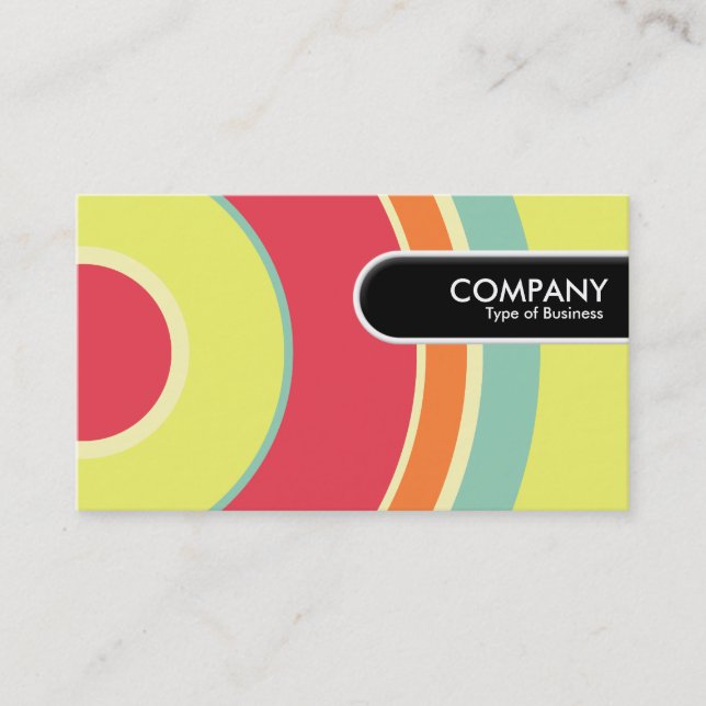 Rounded Edge Tag - Colourful  Circle 01 (Front)