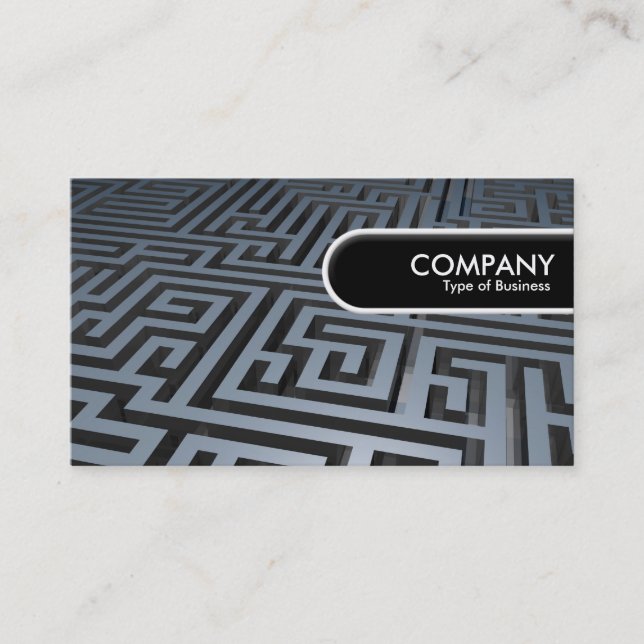 Rounded Edge Tag - Metal Maze (Front)