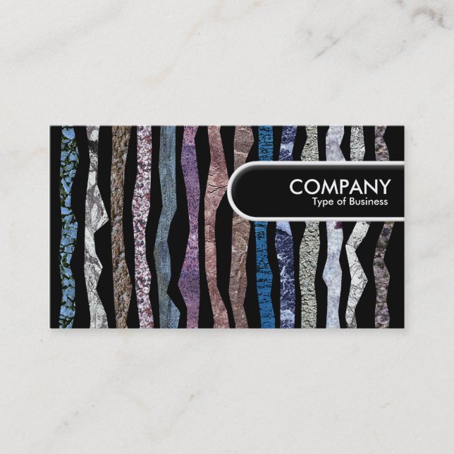 Rounded Edge Tag - Mineral Stripes (Front)