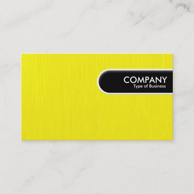 Rounded Edge Tag - Painted Yellow (Front)