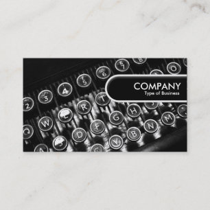 Rounded Edge Tag - Vintage Typewriter
