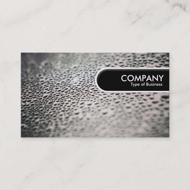 Rounded Edge Tag - Water Droplets on Glass 02 (Front)