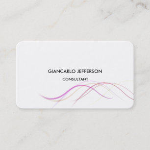 Rounded Elegant Curves Minimalist Professional Business Card