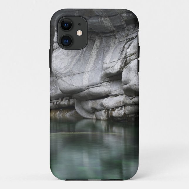 Rounded Rock Cliff by Verzasca River Case-Mate iPhone Case (Back)