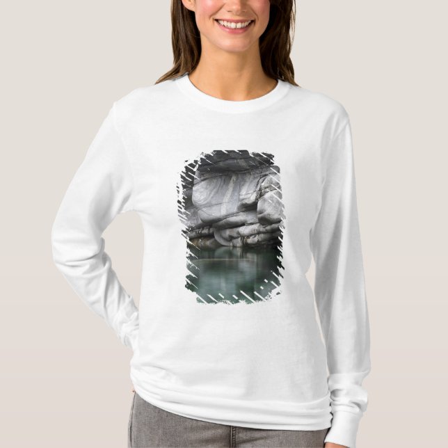 Rounded Rock Cliff by Verzasca River T-Shirt (Front)