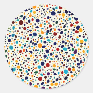 Rounded Terrazzo Stone Polygon Paving  Classic Round Sticker