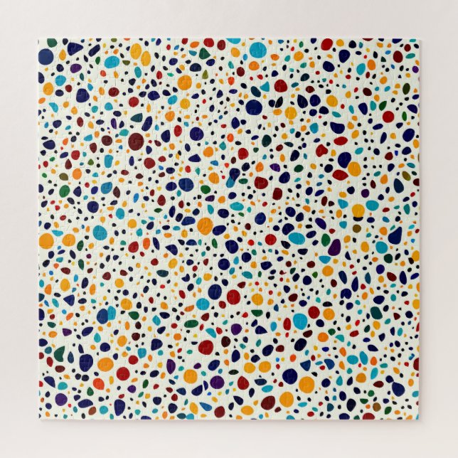 Rounded Terrazzo Stone Polygon Paving  Jigsaw Puzzle (Vertical)