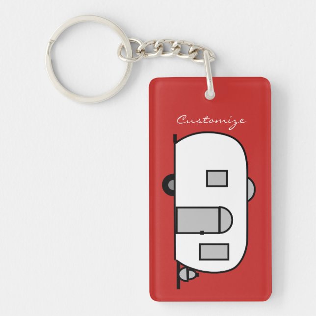 Rounded travel trailer Thunder_Cove Keychain (Front)
