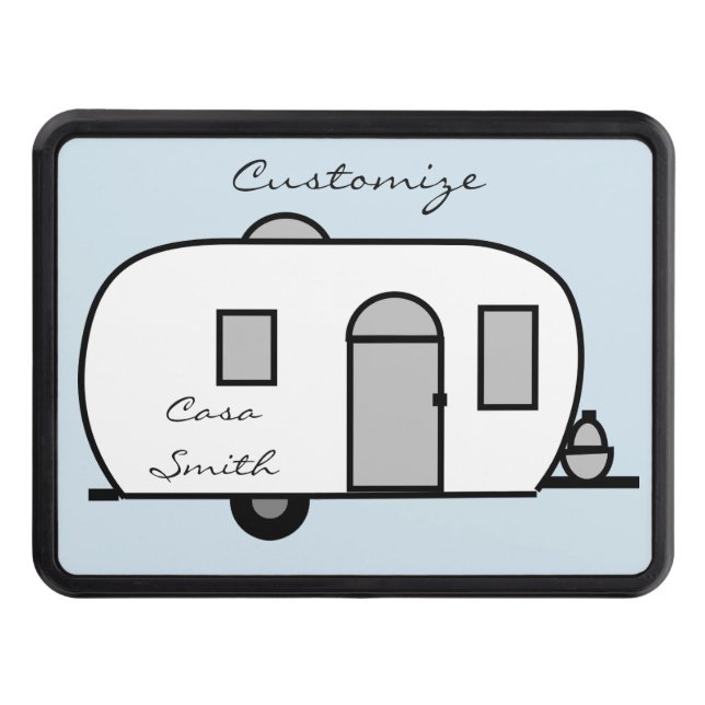 Rounded travel trailer Thunder_Cove Trailer Hitch Cover (Front)