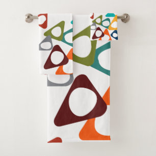 Rounded Triangles  Bath Towel Set