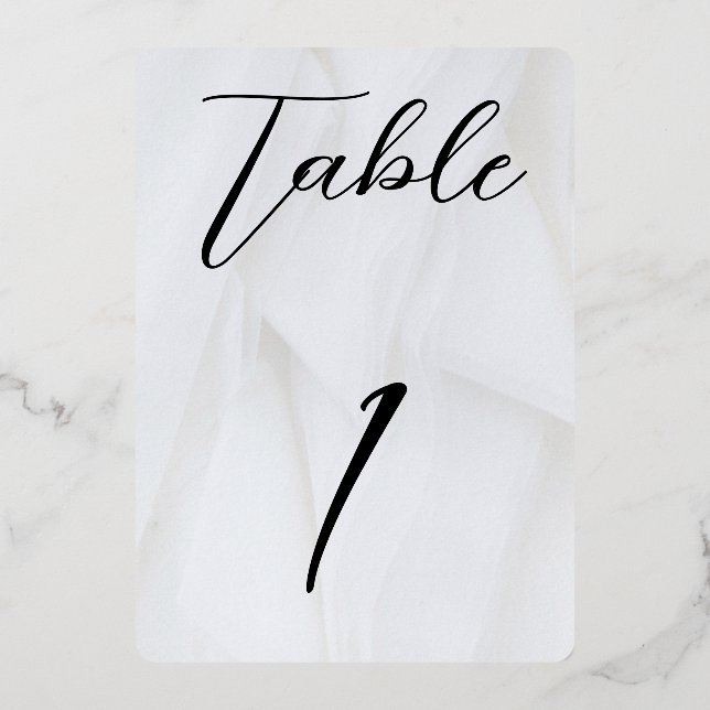 Rounded White/Rose Gold Foil Table No. 1 (Front)
