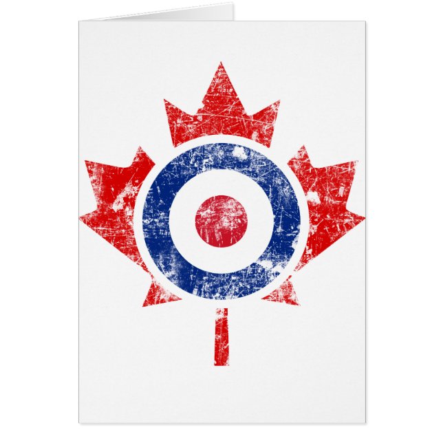 Roundel Canada Curling Hockey Cible Grunge Ice (Devant)