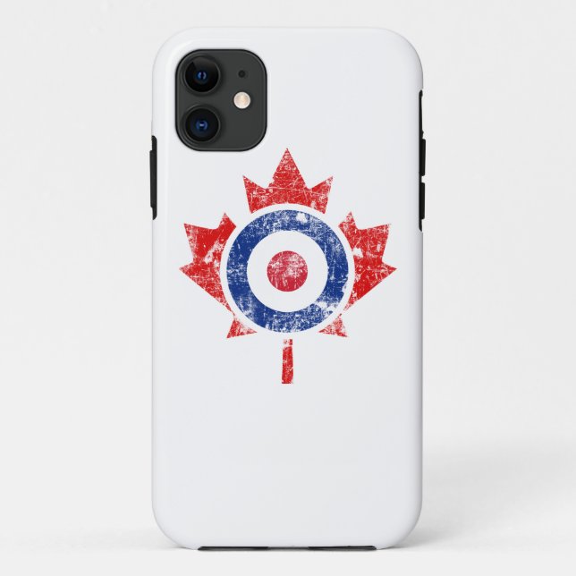 Roundel Canada Curling Hockey Target Grunge Ice Case-Mate iPhone Case (Back)