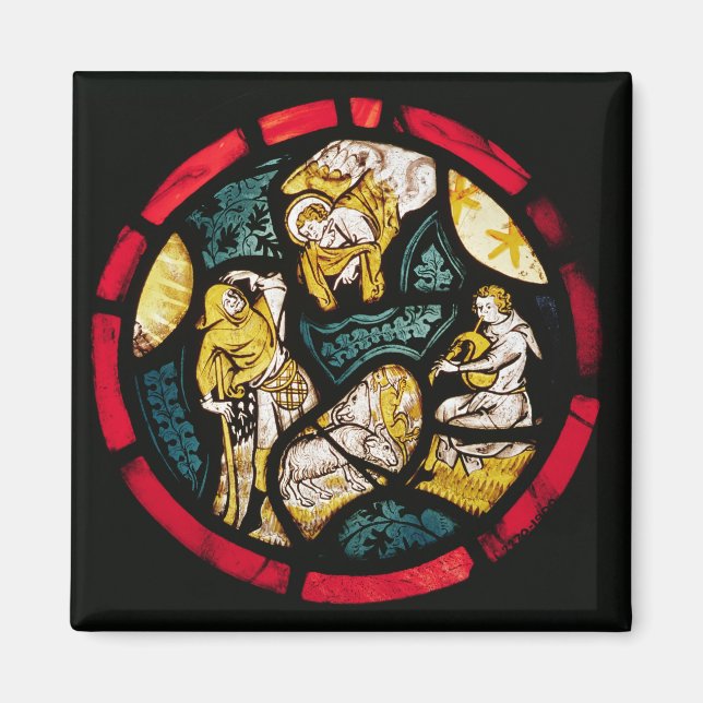 Roundel depicting the Annunciation to Shepherds Magnet (Front)