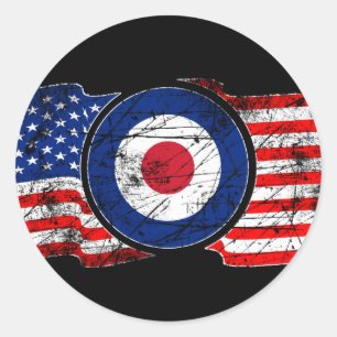 Roundel Mods USA Target Scooter Classic Round Sticker