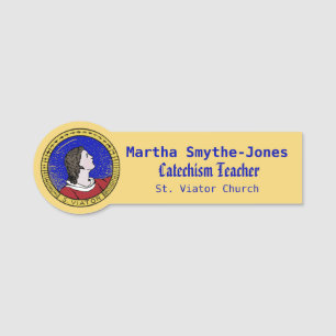 Roundel of St Viator of Lyon the Catechist (LD 01) Name Tag