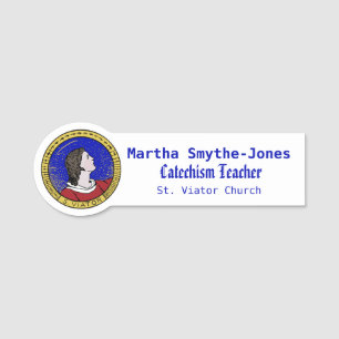Roundel of St Viator of Lyon the Catechist (LD 01) Name Tag