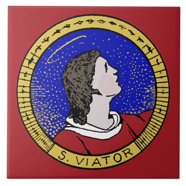 Roundel of St Viator of Lyon the Catechist (LD 01) Tile (Front)