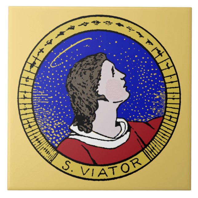 Roundel of St Viator of Lyon the Catechist (LD 01) Tile (Front)
