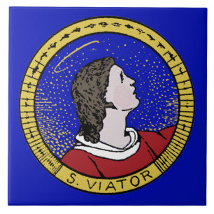Roundel of St Viator of Lyon the Catechist (LD 01) Tile