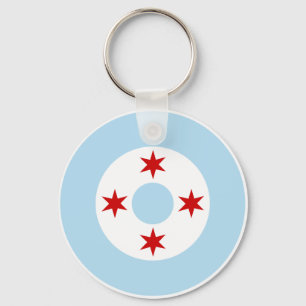 Roundel of the Chicago Air Force (Fighter Wing) Keychain