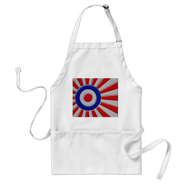 Roundel Sunburst Design Carbon Fiber Style Decor Standard Apron (Front)